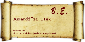 Budaházi Elek névjegykártya